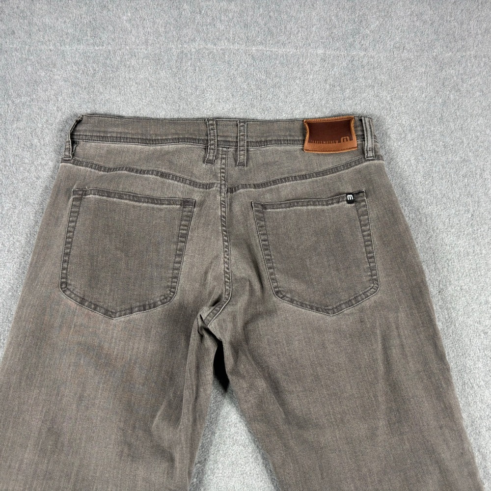 Travis Mathew Jeans Mens 34x31 Gray‎ Legacy Featherweight Denim Golf Stretch